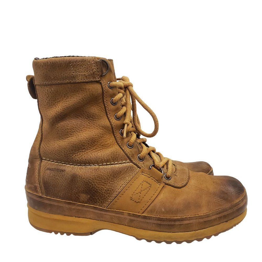 Sorel Men's Brown NM1742-203 Leather Lace Up Winter Ankle Combat Boots Size 10.5